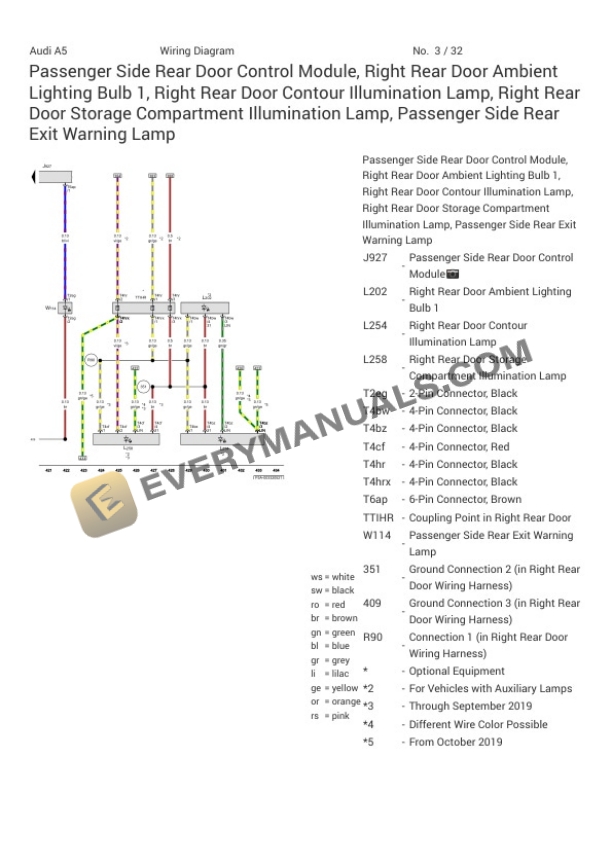 Audi A5 Quattro Sportback 45 (F5F) 2022 Electrical Diagrams L4-2.0L Turbo (DPAA) MHEV 5 Audi A5 Quattro Sportback 45 (F5F) 2022 Electrical Diagrams L4-2.0L Turbo (DPAA) MHEV - Image 3