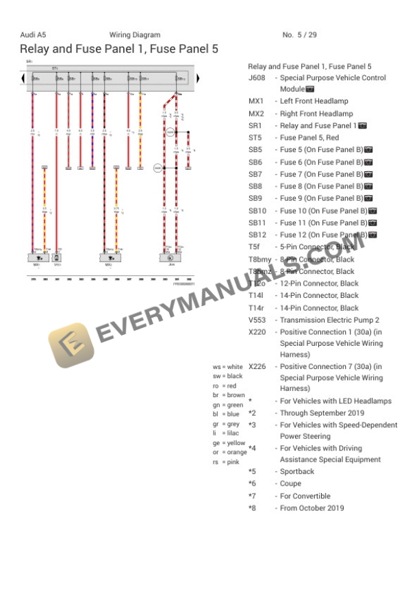 Audi A5 Quattro Sportback 45 (F5F) 2022 Electrical Diagrams L4-2.0L Turbo (DPAA) MHEV 6 Audi A5 Quattro Sportback 45 (F5F) 2022 Electrical Diagrams L4-2.0L Turbo (DPAA) MHEV - Image 4