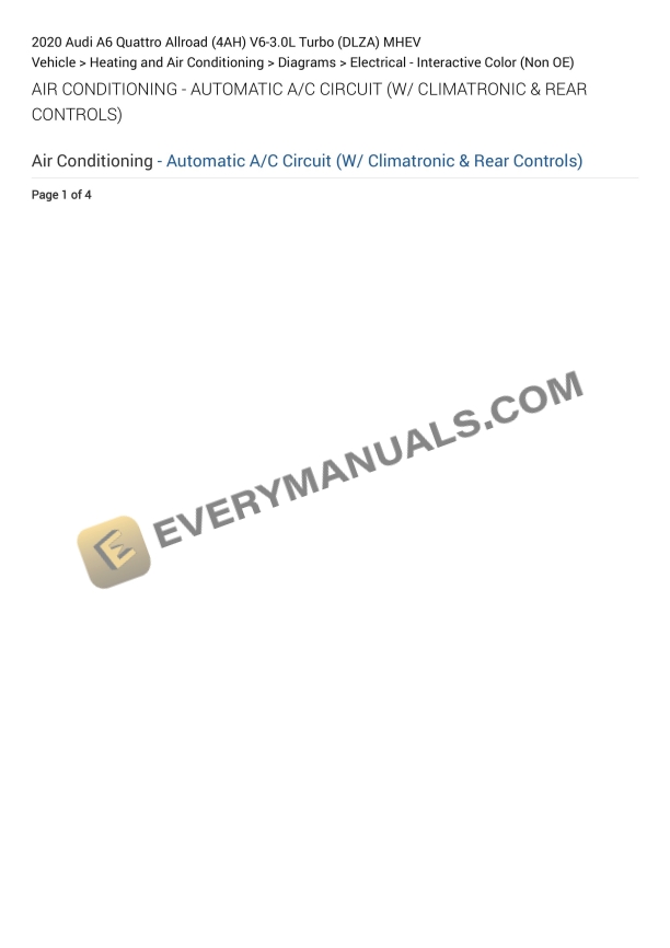 audi a6 quattro allroad 4ah 2020 electrical diagrams v6 30l turbo dlza mhev 1