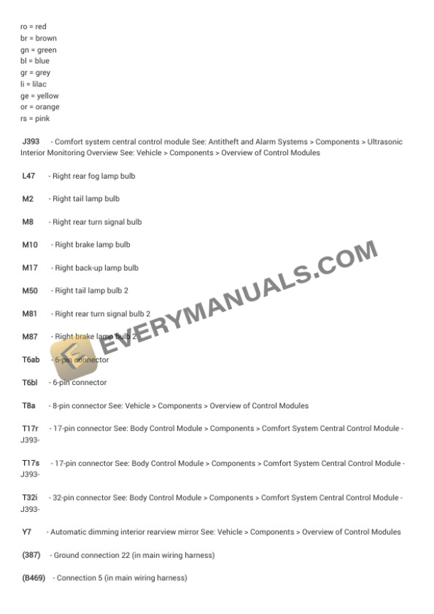 Audi A6 Quattro Sedan (4G2) 2014 Electrical Diagrams L4-2.0L Turbo (CAED) 6 Audi A6 Quattro Sedan (4G2) 2014 Electrical Diagrams L4-2.0L Turbo (CAED) - Image 4