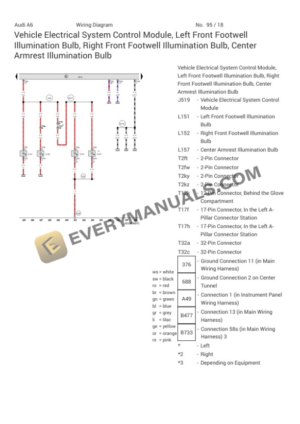Audi A6 Quattro Sedan (4GC) 2016 Electrical Diagrams V6-3.0L DSL Turbo (CPNB) 6 Audi A6 Quattro Sedan (4GC) 2016 Electrical Diagrams V6-3.0L DSL Turbo (CPNB) - Image 4