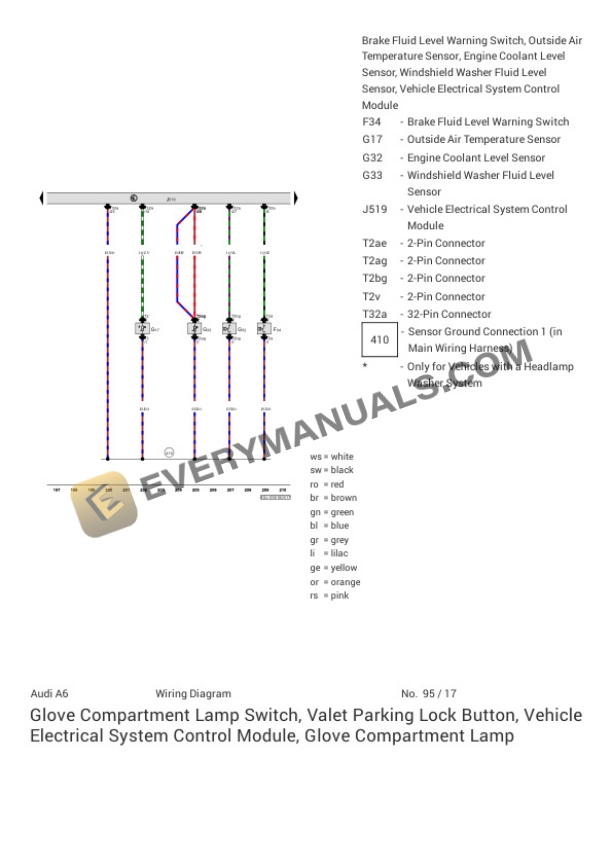 Audi A6 Quattro Sedan (4GC) 2018 Electrical Diagrams V6-3.0L SC (CREH) 6 Audi A6 Quattro Sedan (4GC) 2018 Electrical Diagrams V6-3.0L SC (CREH) - Image 4