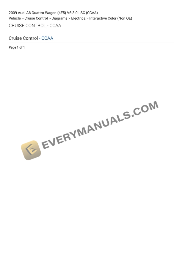 audi a6 quattro wagon 4f5 2009 electrical diagrams v6 30l sc ccaa 1