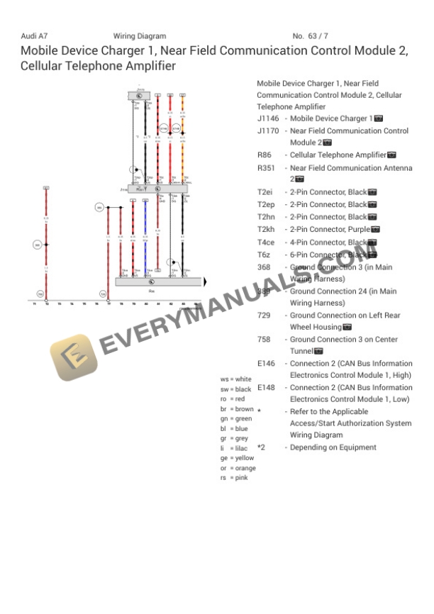 Audi A7 Quattro Sportback (4KA) 2019 Electrical Diagrams V6-3.0L Turbo (DLZA) MHEV 4 Audi A7 Quattro Sportback (4KA) 2019 Electrical Diagrams V6-3.0L Turbo (DLZA) MHEV - Image 2