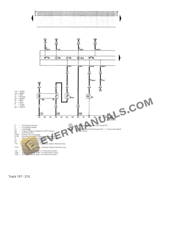 Audi A8 Quattro Sedan (4D2) 2000 Electrical Diagrams V8-4.2L (AKB) 6 Audi A8 Quattro Sedan (4D2) 2000 Electrical Diagrams V8-4.2L (AKB) - Image 4