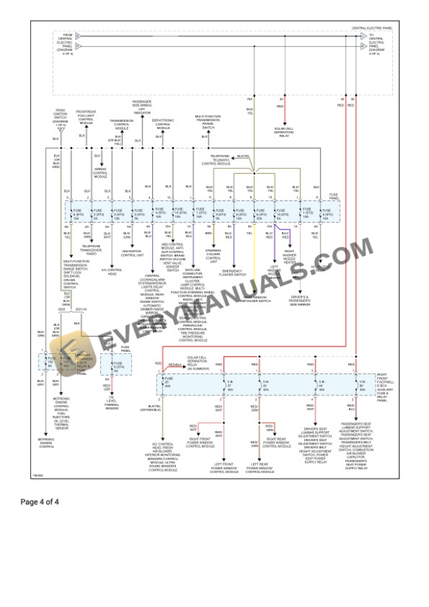 Audi A8 Quattro Sedan (4D2) 2002 Electrical Diagrams V8-4.2L (AKB) 4 Audi A8 Quattro Sedan (4D2) 2002 Electrical Diagrams V8-4.2L (AKB) - Image 2