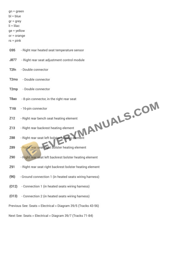 Audi A8 Quattro Sedan (4H2) 2014 Electrical Diagrams V8-4.0L Turbo (CEUA) 4 Audi A8 Quattro Sedan (4H2) 2014 Electrical Diagrams V8-4.0L Turbo (CEUA) - Image 2