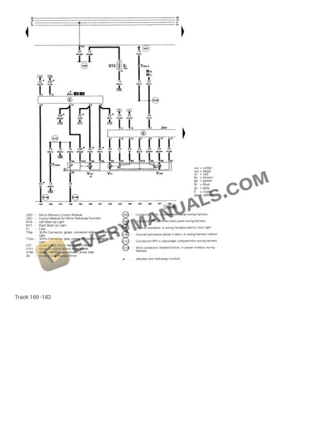 Audi A8L Quattro Sedan (4D8) 2001 Electrical Diagrams V8-4.2L (AKB) 5 Audi A8L Quattro Sedan (4D8) 2001 Electrical Diagrams V8-4.2L (AKB) - Image 3