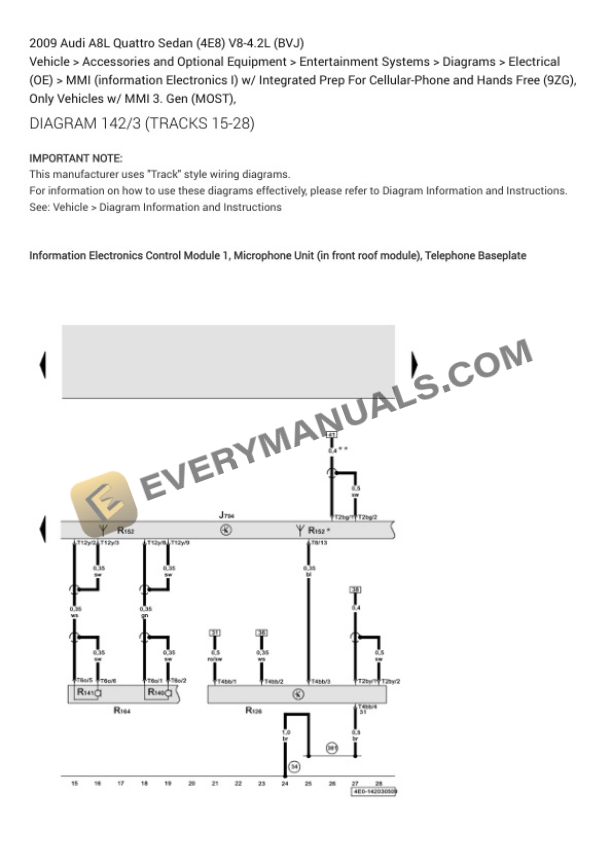 Audi A8L Quattro Sedan (4E8) 2009 Electrical Diagrams V8-4.2L (BVJ) 7 Audi A8L Quattro Sedan (4E8) 2009 Electrical Diagrams V8-4.2L (BVJ) - Image 5