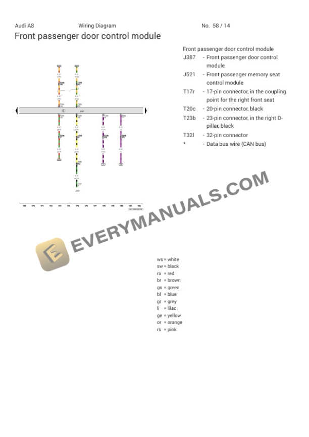 Audi A8L Quattro Sedan (4HL) 2016 Electrical Diagrams V6-3.0L DSL Turbo (CPNB) 4 Audi A8L Quattro Sedan (4HL) 2016 Electrical Diagrams V6-3.0L DSL Turbo (CPNB) - Image 2
