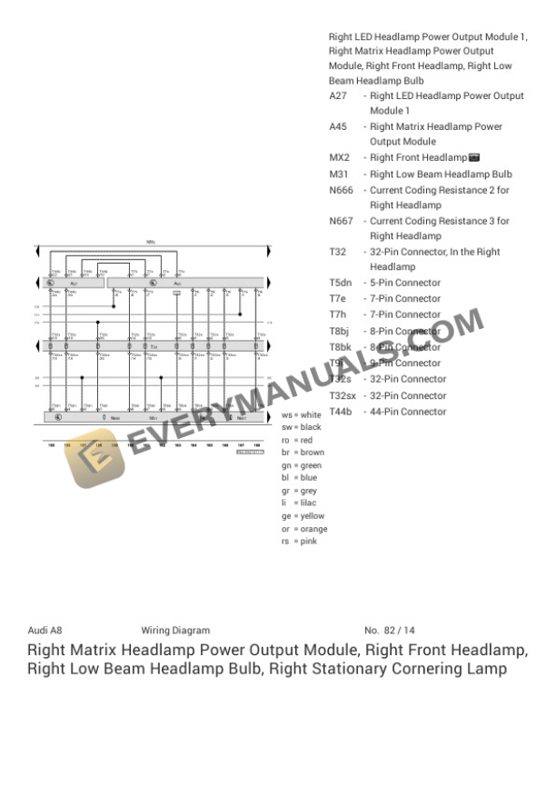 Audi A8L Quattro Sedan (4N8) 2019 Electrical Diagrams V6-3.0L Turbo (CZSE) MHEV 5 Audi A8L Quattro Sedan (4N8) 2019 Electrical Diagrams V6-3.0L Turbo (CZSE) MHEV - Image 3