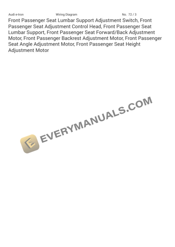Audi e-tron (GEN) 2019 Electrical Diagrams ELE-Electric Engine (EASA) 4 Audi e-tron (GEN) 2019 Electrical Diagrams ELE-Electric Engine (EASA) - Image 2