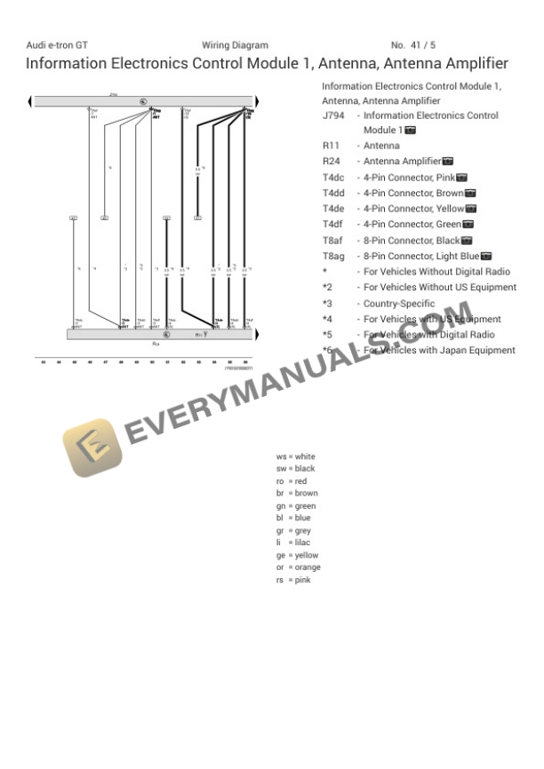 Audi e-tron GT Quattro (F83) 2023 Electrical Diagrams ELE-Electric Engine (EBGA) 7 Audi e-tron GT Quattro (F83) 2023 Electrical Diagrams ELE-Electric Engine (EBGA) - Image 5