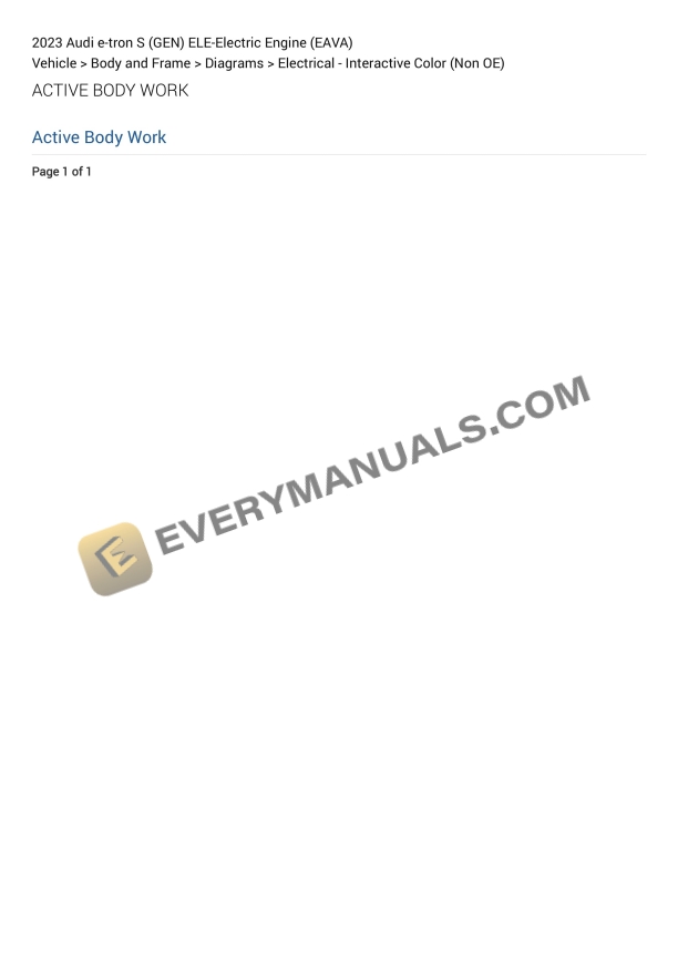 Audi e-tron S (GEN) 2023 Electrical Diagrams ELE-Electric Engine (EAVA)