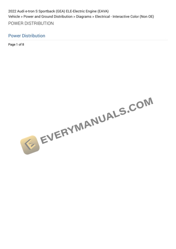 Audi e-tron S Sportback (GEA) 2022 Electrical Diagrams ELE-Electric Engine (EAVA) 5 Audi e-tron S Sportback (GEA) 2022 Electrical Diagrams ELE-Electric Engine (EAVA) - Image 3