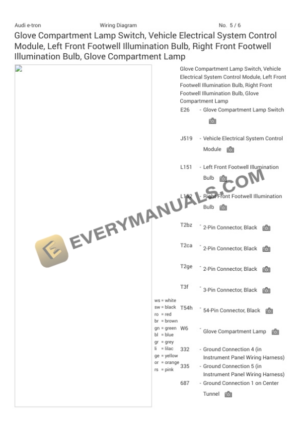 Audi e-tron Sportback (GEA) 2021 Electrical Diagrams ELE-Electric Engine (EASA) 4 Audi e-tron Sportback (GEA) 2021 Electrical Diagrams ELE-Electric Engine (EASA) - Image 2