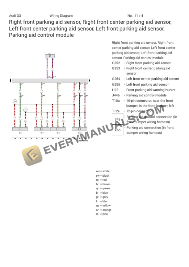Audi Q3 Quattro (8UG) 2018 Electrical Diagrams L4-2.0L Turbo (CCTA) 6 Audi Q3 Quattro (8UG) 2018 Electrical Diagrams L4-2.0L Turbo (CCTA) - Image 4
