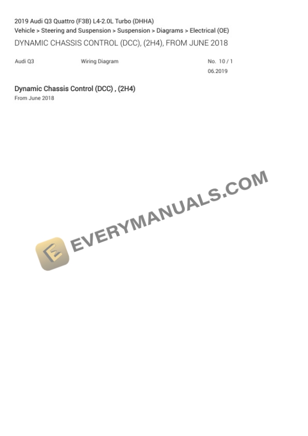 Audi Q3 Quattro (F3B) 2019 Electrical Diagrams L4-2.0L Turbo (DHHA) 5 Audi Q3 Quattro (F3B) 2019 Electrical Diagrams L4-2.0L Turbo (DHHA) - Image 3