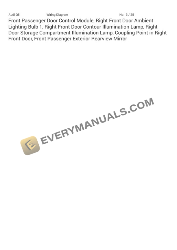 Audi Q5 Quattro 45 Sportback (FYT) 2023 Electrical Diagrams L4-2.0L Turbo (DPVA) MHEV 4 Audi Q5 Quattro 45 Sportback (FYT) 2023 Electrical Diagrams L4-2.0L Turbo (DPVA) MHEV - Image 2