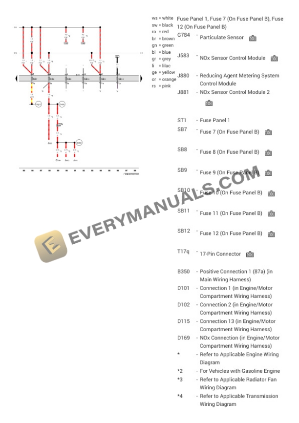 Audi Q5 Quattro (8RB) 2014 Electrical Diagrams V6-3.0L DSL Turbo (CPNB) 5 Audi Q5 Quattro (8RB) 2014 Electrical Diagrams V6-3.0L DSL Turbo (CPNB) - Image 3