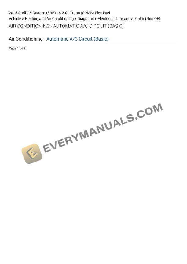 Audi Q5 Quattro (8RB) 2015 Electrical Diagrams L4-2.0L Turbo (CPMB) Flex Fuel 2 audi q5 quattro 8rb 2015 electrical diagrams l4 20l turbo cpmb flex fuel 1