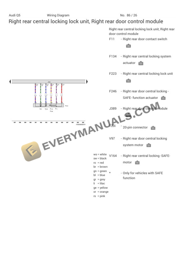 Audi Q5 Quattro (8RB) 2015 Electrical Diagrams V6-3.0L DSL Turbo (CPNB) 4 Audi Q5 Quattro (8RB) 2015 Electrical Diagrams V6-3.0L DSL Turbo (CPNB) - Image 2