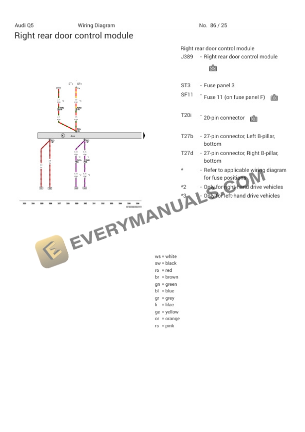 Audi Q5 Quattro (8RB) 2015 Electrical Diagrams V6-3.0L SC (CTUC) 4 Audi Q5 Quattro (8RB) 2015 Electrical Diagrams V6-3.0L SC (CTUC) - Image 2