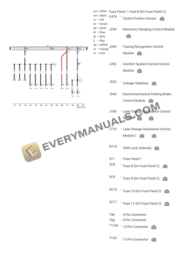 Audi Q5 Quattro (8RB) 2016 Electrical Diagrams L4-2.0L Turbo (CHJA) Hybrid 5 Audi Q5 Quattro (8RB) 2016 Electrical Diagrams L4-2.0L Turbo (CHJA) Hybrid - Image 3