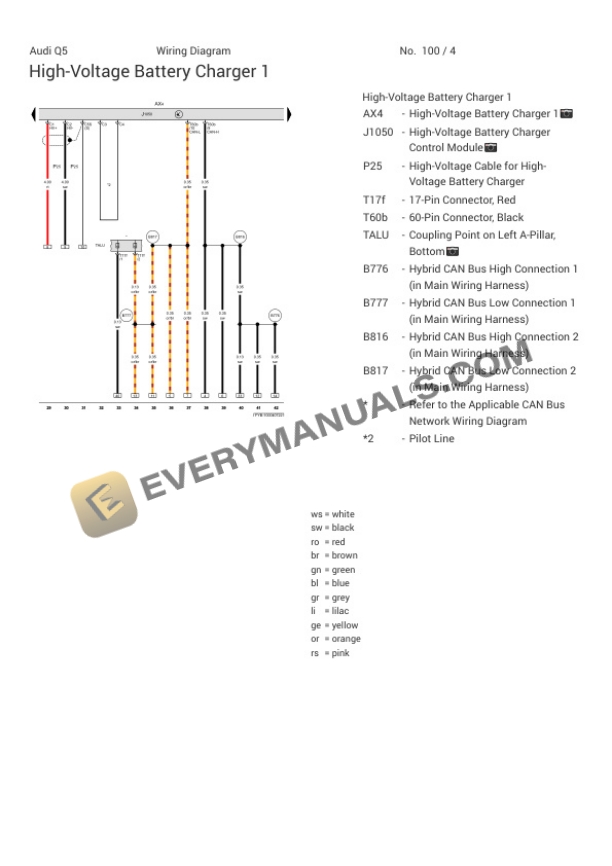 Audi Q5 Quattro e55 (FYG) 2023 Electrical Diagrams L4-2.0L Turbo (DSMA) Plugin Hybrid 6 Audi Q5 Quattro e55 (FYG) 2023 Electrical Diagrams L4-2.0L Turbo (DSMA) Plugin Hybrid - Image 4
