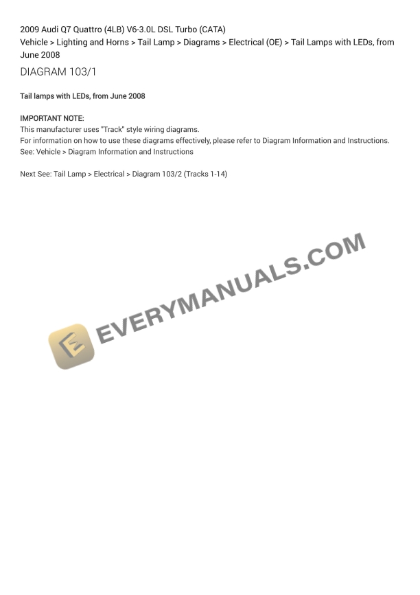 audi q7 quattro 4lb 2009 electrical diagrams v6 30l dsl turbo cata 1