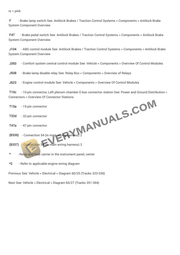 Audi Q7 Quattro (4LB) 2013 Electrical Diagrams V6-3.0L SC (CJWB) 4 Audi Q7 Quattro (4LB) 2013 Electrical Diagrams V6-3.0L SC (CJWB) - Image 2