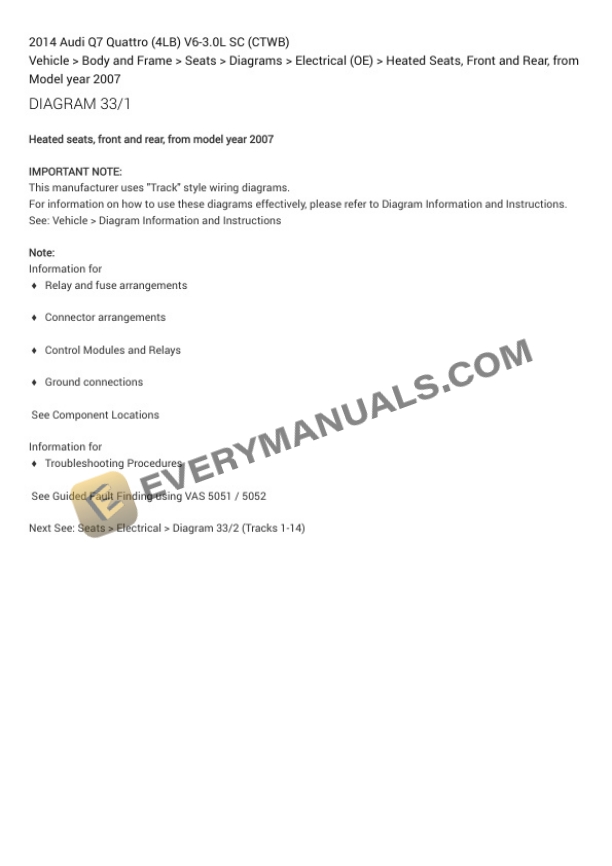 Audi Q7 Quattro (4LB) 2014 Electrical Diagrams V6-3.0L SC (CTWB)-4