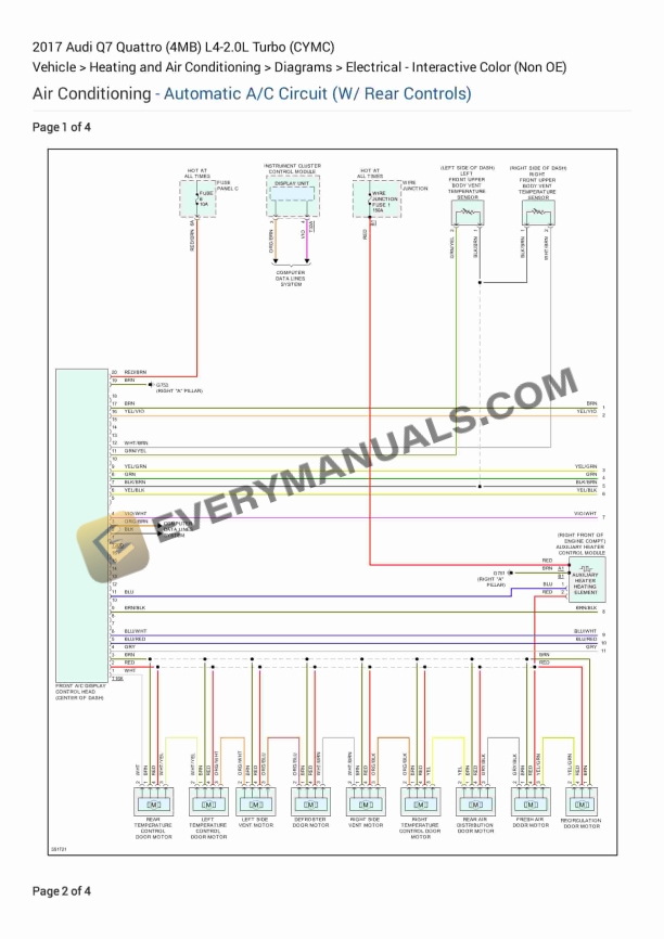 audi q7 quattro 4mb 2017 electrical diagrams l4 20l turbo cymc 1