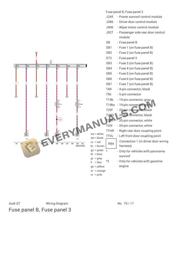 Audi Q7 Quattro (4MB) 2019 Electrical Diagrams L4-2.0L Turbo (CYMC) 5 Audi Q7 Quattro (4MB) 2019 Electrical Diagrams L4-2.0L Turbo (CYMC) - Image 3
