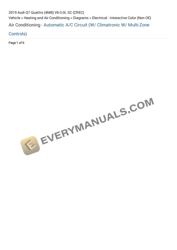Audi Q7 Quattro (4MB) 2019 Electrical Diagrams V6-3.0L SC (CREC) 1 audi q7 quattro 4mb 2019 electrical diagrams v6 30l sc crec 1