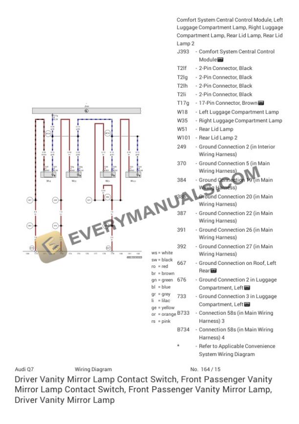 Audi Q7 Quattro (4MG) 2020 Electrical Diagrams L4-2.0L Turbo (DMFB) 6 Audi Q7 Quattro (4MG) 2020 Electrical Diagrams L4-2.0L Turbo (DMFB) - Image 4