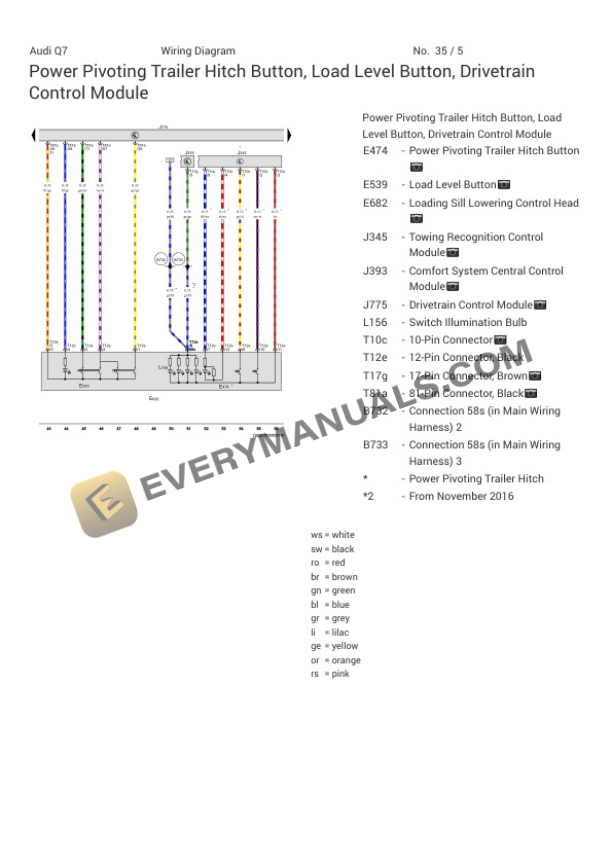 Audi Q7 Quattro 55 (4MG) 2021 Electrical Diagrams V6-3.0L Turbo (DCBD) MHEV 6 Audi Q7 Quattro 55 (4MG) 2021 Electrical Diagrams V6-3.0L Turbo (DCBD) MHEV - Image 4