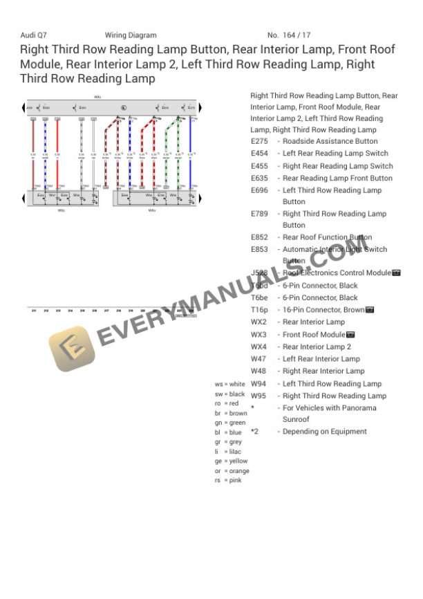 Audi Q7 Quattro 55 (4MG) 2022 Electrical Diagrams V6-3.0L Turbo (DCBD) MHEV 6 Audi Q7 Quattro 55 (4MG) 2022 Electrical Diagrams V6-3.0L Turbo (DCBD) MHEV - Image 4