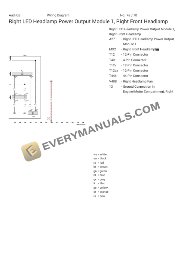 Audi Q8 Quattro 55 (4MN) 2021 Electrical Diagrams V6-3.0L Turbo (DCBD) MHEV 6 Audi Q8 Quattro 55 (4MN) 2021 Electrical Diagrams V6-3.0L Turbo (DCBD) MHEV - Image 4
