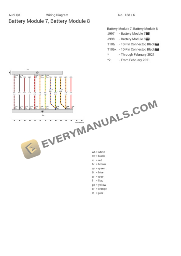 Audi Q8 Quattro 55 (4MN) 2023 Electrical Diagrams V6-3.0L Turbo (DCBD) MHEV 6 Audi Q8 Quattro 55 (4MN) 2023 Electrical Diagrams V6-3.0L Turbo (DCBD) MHEV - Image 4