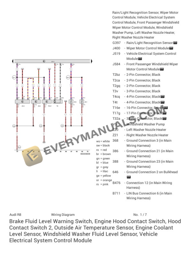 Audi R8 Quattro Coupe (4SP) 2021 Electrical Diagrams V10-5.2L (DKAA) 5 Audi R8 Quattro Coupe (4SP) 2021 Electrical Diagrams V10-5.2L (DKAA) - Image 3