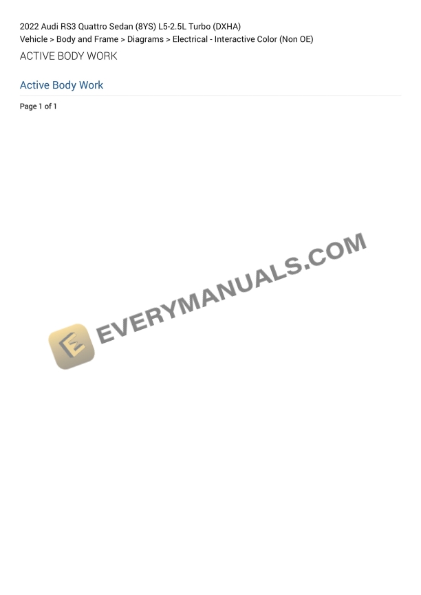 audi rs3 quattro sedan 8ys 2022 electrical diagrams l5 25l turbo dxha 1