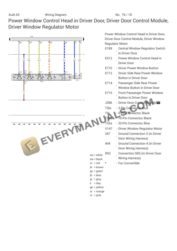 Audi RS5 Quattro Coupe (F53) 2019 Electrical Diagrams V6-2.9L Turbo (DECA) 4 Audi RS5 Quattro Coupe (F53) 2019 Electrical Diagrams V6-2.9L Turbo (DECA) - Image 2