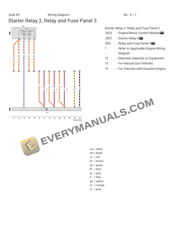 Audi RS5 Quattro Coupe (F53) 2019 Electrical Diagrams V6-2.9L Turbo (DECA) 6 Audi RS5 Quattro Coupe (F53) 2019 Electrical Diagrams V6-2.9L Turbo (DECA) - Image 4