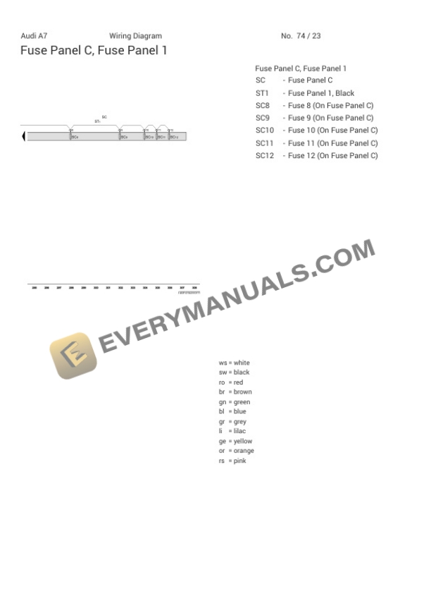Audi RS7 Quattro Sportback (4GF) 2016 Electrical Diagrams V8-4.0L Turbo (CWUC) 4 Audi RS7 Quattro Sportback (4GF) 2016 Electrical Diagrams V8-4.0L Turbo (CWUC) - Image 2