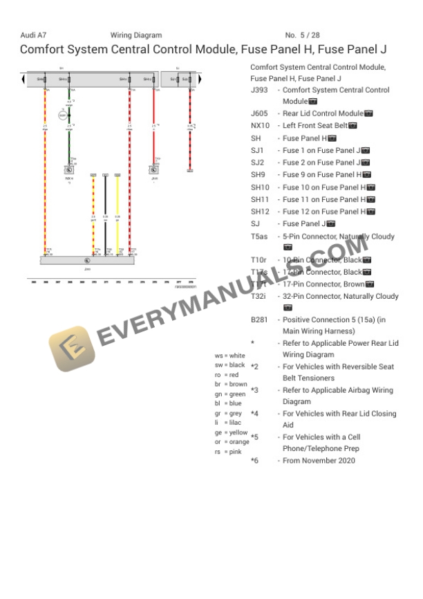 Audi RS7 Quattro Sportback (4KA) 2023 Electrical Diagrams V8-4.0L Turbo (DWLA) MHEV 5 Audi RS7 Quattro Sportback (4KA) 2023 Electrical Diagrams V8-4.0L Turbo (DWLA) MHEV - Image 3