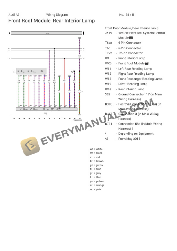 Audi S3 Quattro Sedan (8VM) 2019 Electrical Diagrams L4-2.0L Turbo (DLRA) 6 Audi S3 Quattro Sedan (8VM) 2019 Electrical Diagrams L4-2.0L Turbo (DLRA) - Image 4
