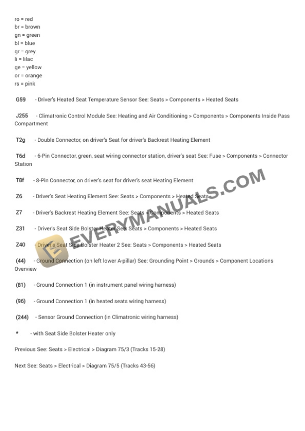 Audi S4 Quattro Cabriolet (8HE) 2008 Electrical Diagrams V8-4.2L (BHF) 5 Audi S4 Quattro Cabriolet (8HE) 2008 Electrical Diagrams V8-4.2L (BHF) - Image 3