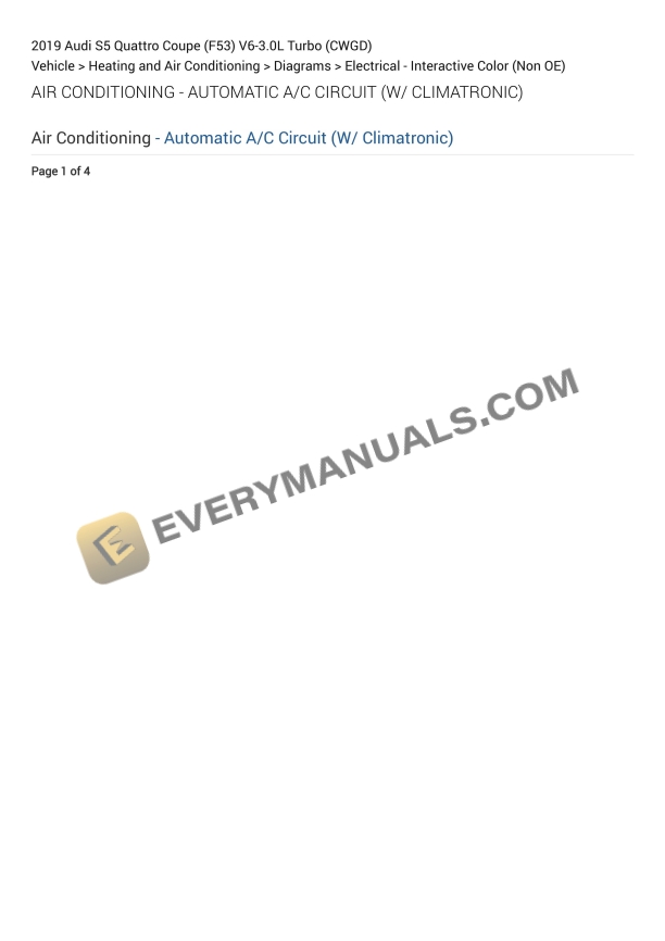 Audi S5 Quattro Coupe (F53) 2019 Electrical Diagrams V6-3.0L Turbo (CWGD) 1 audi s5 quattro coupe f53 2019 electrical diagrams v6 30l turbo cwgd 1