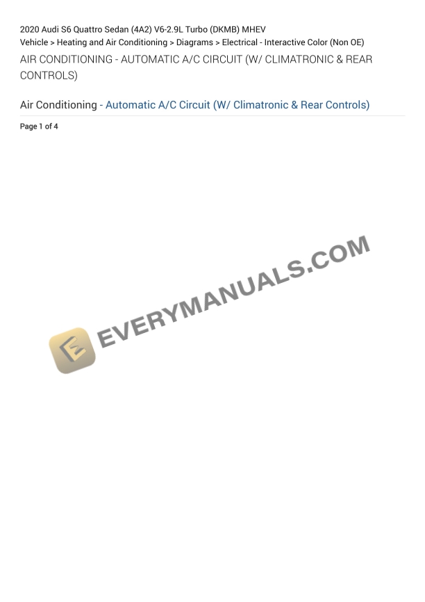 audi s6 quattro sedan 4a2 2020 electrical diagrams v6 29l turbo dkmb mhev 1
